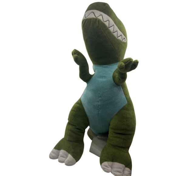 Your Zone Plush Dinosaur Toy Green Blue 19in Polyester Kids Stuffed Animal Walma - Picture 3 of 7